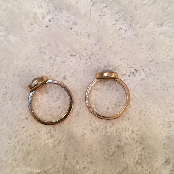 Gold Pave Halo Ring - Clear - Picture 5 of 7